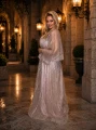 Długa sukienka Malaga premium kolor pudrowy róż pretty women kraków wieczorowa