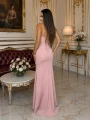 Minerale Długa sukienka na wesele, pudrowa sukienka na studniówkę, elegancka sukienka maxi, dopasowana sukienka na wesele. Kraków