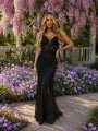 Butik z sukienkami kraków Długa sukienka Boda dopasowana koronka cienkie ramiączka gorset