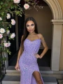 liliowa sukienka cekinowa, długa liliowa sukienka, długa sukienka cekinowa, liliowa sukienka na wesele, sukienka cekinowa na wesele, sukienka holo, sukienka z cekinami holo, kraków pretty women