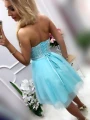 Sukienka mini Ocean kolor baby blue  gorsetowa tiulowa