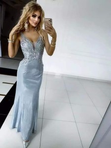 Sukienka Martini kolor srebrny