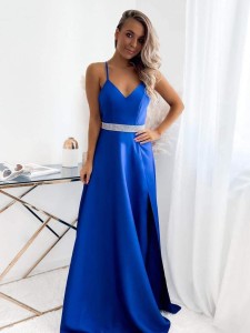 Sukienka maxi Salsa kolor szafirowy  