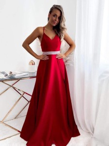 Sukienka maxi Salsa kolor czerwony