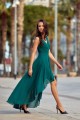 MALIBU BIS długa sukienka butelkowa zieleń | Butik Saba