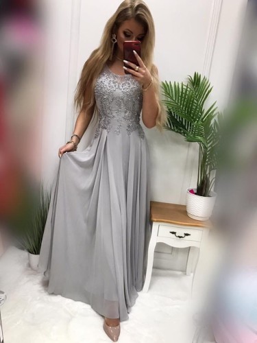 Sukienka długa Ferrari kolor popielaty 